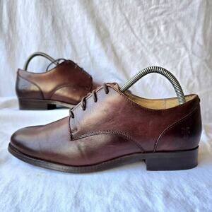 Frye Melissa Women's Leather Oxfords Lace Up Shoes Brown Size 8.5 B